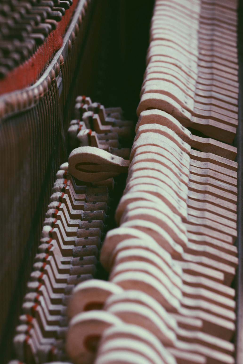 upright piano keys